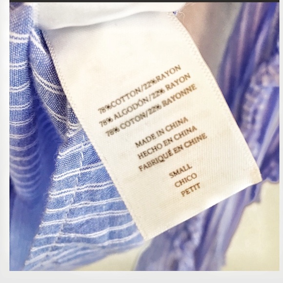 Rails Lizzi Button Up Blue & White Mini Stripe S - Picture 7 of 10